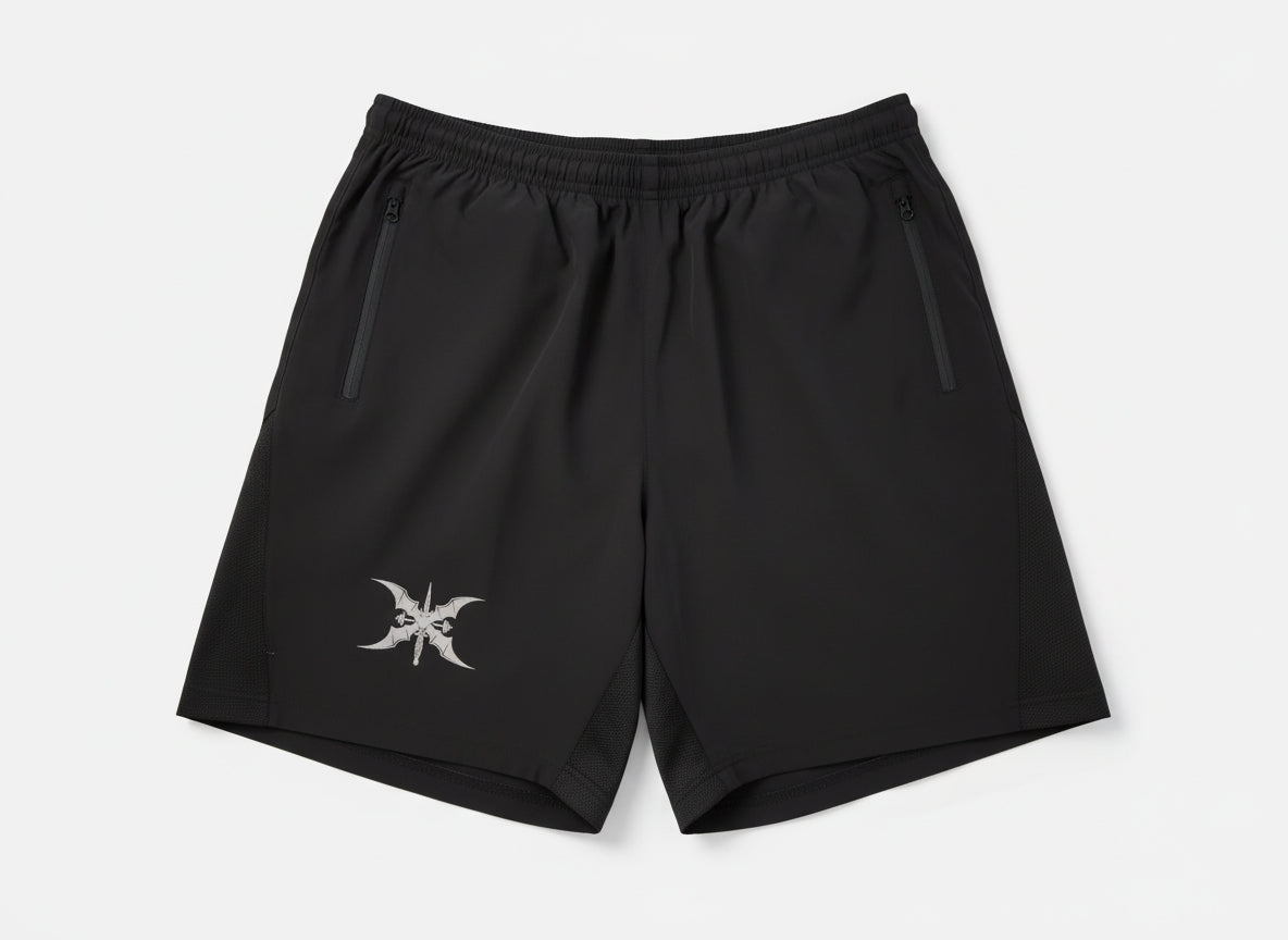 Kurze Sporthose - Greenlight Shorts -Logo white