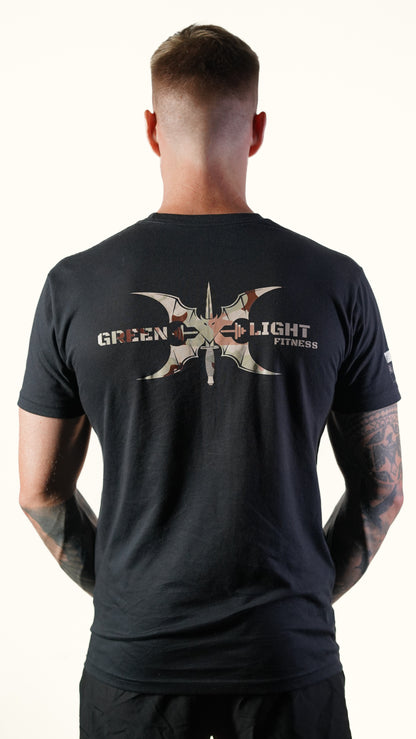 Das Greenlight Fitness T-Shirt -Leistungsstark & Lässig –Schwarz / Camo
