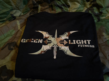 Das Greenlight Fitness T-Shirt -Leistungsstark & Lässig –Schwarz / Camo